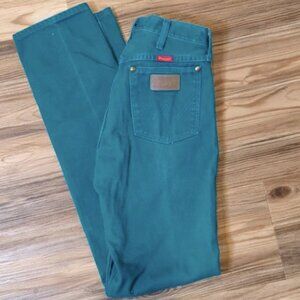 Wrangler Vintage Blue Turquoise High Rise Straight Leg Size 3 / 23